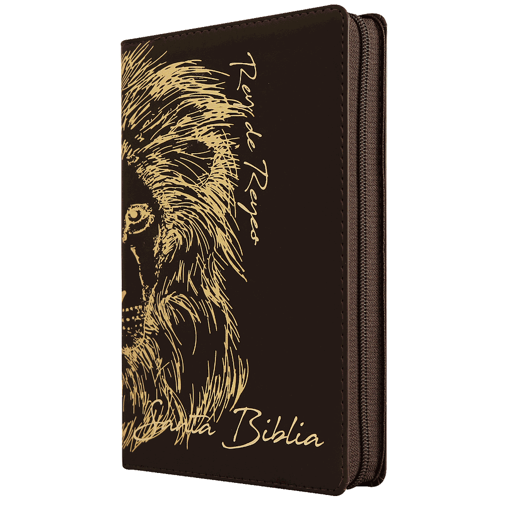 Biblia Reina Valera 1960 Mediana Letra Grande Imitación Piel León Café [RVR066cLGPJRTIZ]