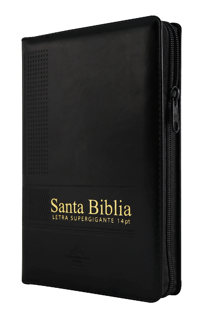 Biblia Reina Valera 1960 Mediana Letra Gigante Imitación Piel Negro [RVR066cLSGiPJRZTI]