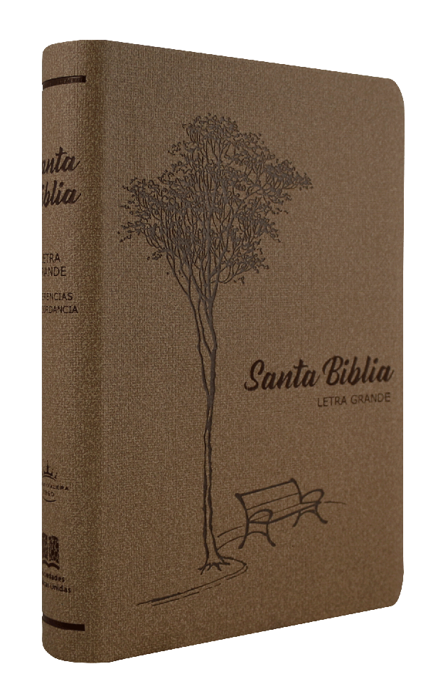 Biblia Reina Valera 1960 Mediana Letra Grande Imitación Piel Arbol Café [RVR065CLGCM]