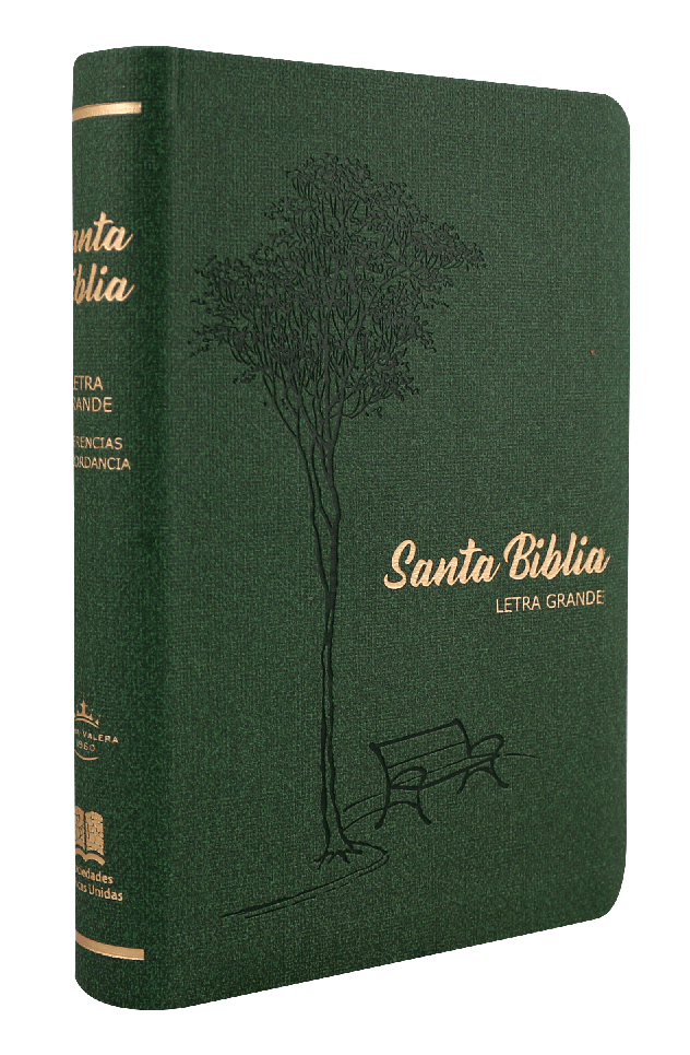 Biblia Reina Valera 1960 Mediana Letra Grande Imitación Piel Arbol Verde [RVR065CLGCM]