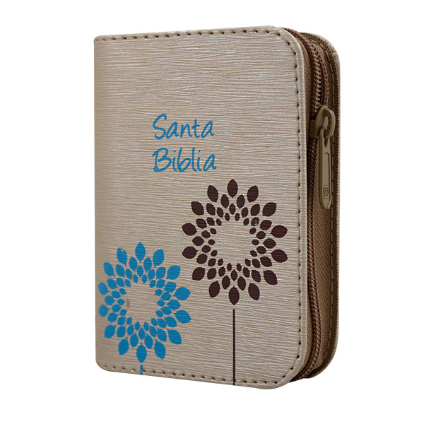 Biblia Reina Valera 1960 Mini-Bolsillo Letra Chica Imitación Piel Beige Cierre [RVR016ZPJR]