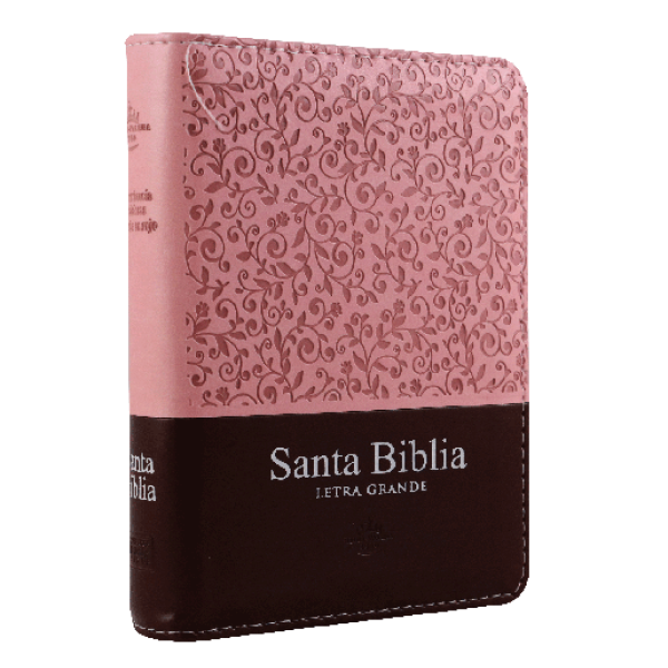 Biblia Reina Valera 1960 Bolsillo Letra Grande Imitación Piel Rosa/Marrón (RVR026cLSGiPJRZTI)
