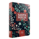 Biblia Reina Valera 1960 Mediana Letra Grande Tapa Dura Azul Flores Canto Bronce [RVR063CLGPJR]