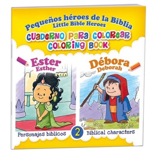 Libro Pequeños Héroes Para Colorear Ester y Débora