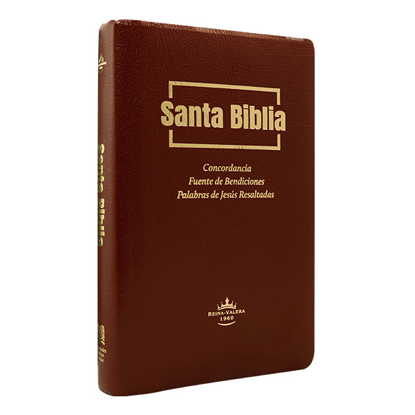 Biblia Fuente de Bendiciones Reina Valera 1960 Mediana Letra Mediana Imitación Piel Vino [RVR.65uecFBPJR]