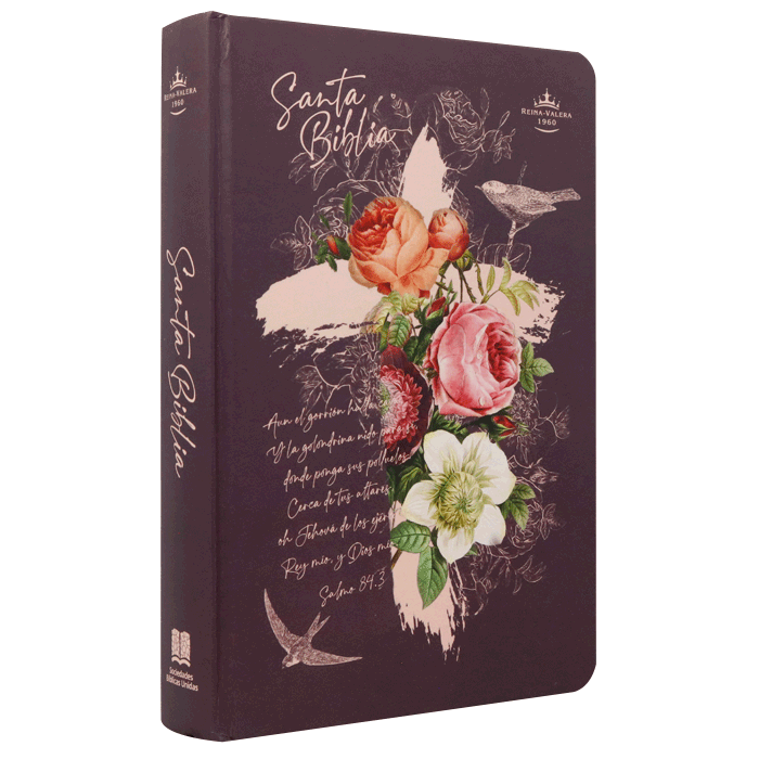Biblia Reina Valera 1960 Mediana Letra Grande Tapa Dura Rosas [RVR063cLGPJR]