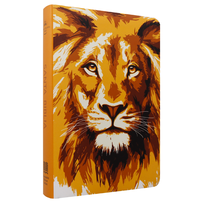 Biblia Reina Valera 1960 Mediana Letra Grande Tapa Semiflexible León Dorado [RVR.61cLGPJR]