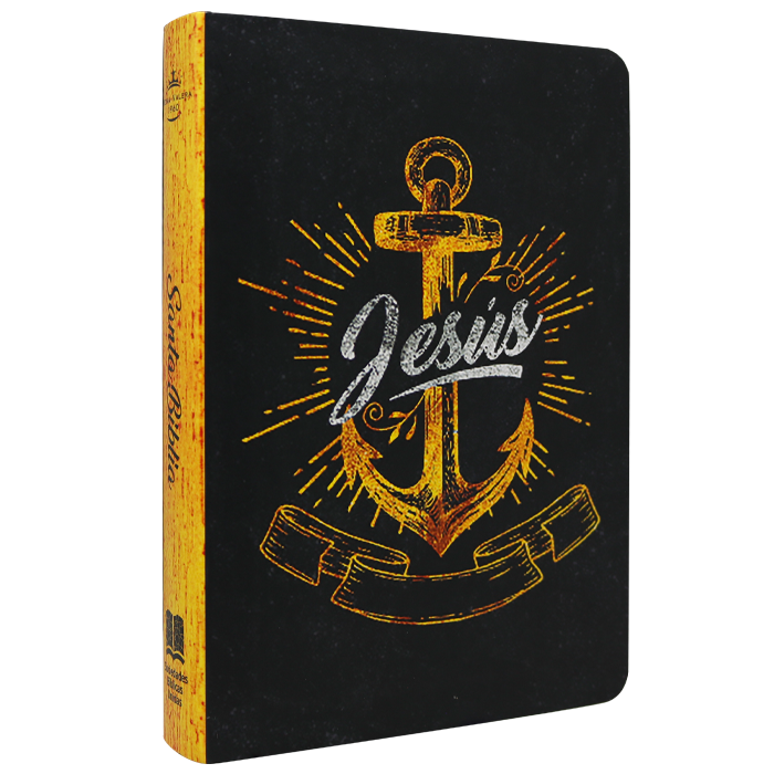 Biblia Reina Valera 1960 Mediana Letra Grande Tapa Semiflexible Negro Ancla [RVR.61cLGPJR]