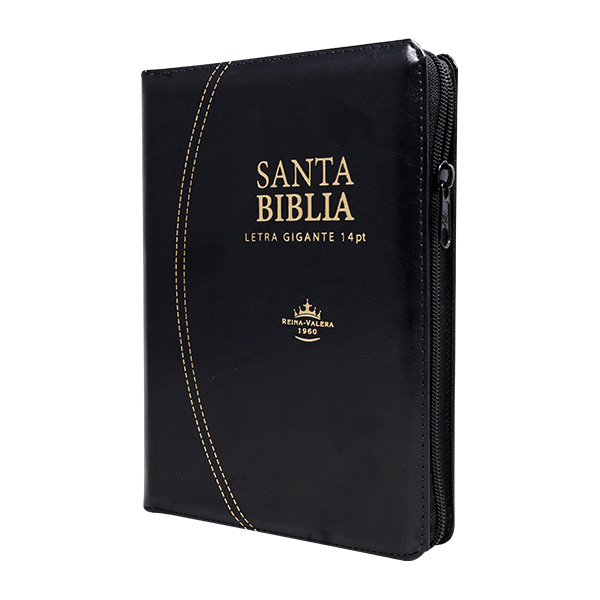 Biblia Reina Valera 1960 Mediana Letra Gigante Imitación Piel Negro [RVR066cLSGiPJRZTI]