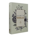Biblia Reina Valera 1960 Mediana Letra Grande Tapa dura Blanco flores QR [RVR062LGPJR] 