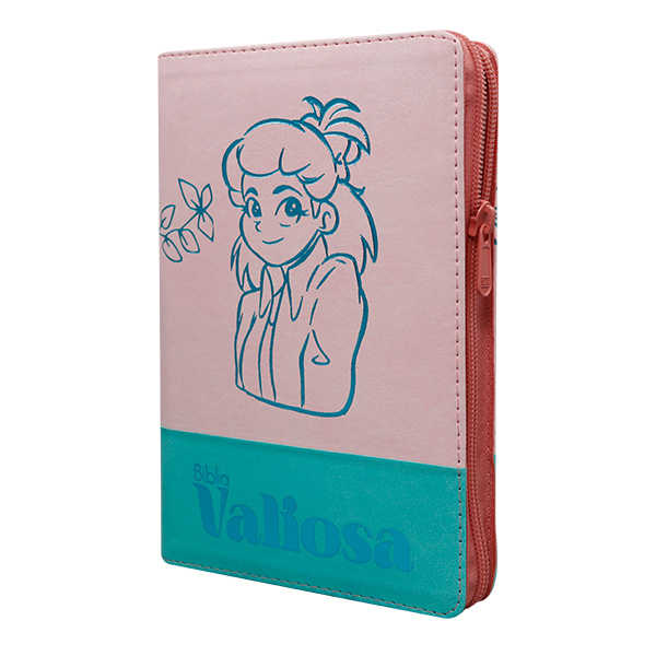Biblia Valiosa Traducción Lenguaje Actual Mediana Letra Grande Imitación piel Rosa Verde [TLA066LGZPJR] 