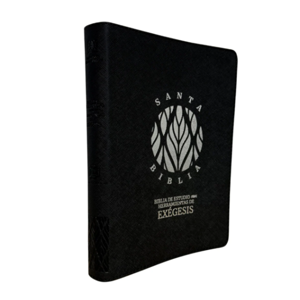 Biblia de Estudio Exégesis Reina Valera 1995 Grande Letra Mediana Imitación Piel Negro/Sello Plata [RVR95086cEELM] 