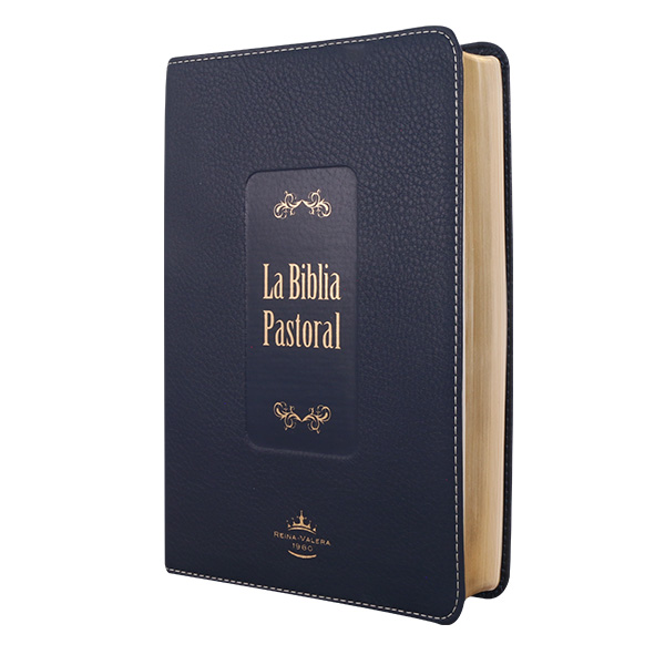 Biblia Pastoral Reina Valera 1960 Mediana Letra Grande Imitación Piel Azul [RVR065cLG] 