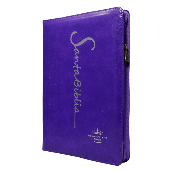 Biblia Reina Valera 1960 Mediana Letra Grande Imitación Piel Morado [RVR065cZLG PE] 