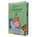 Biblia Infantil Ora Conmigo Traducción Lenguaje Actual Mediana Letra Grande Imitación Piel Verde [TLA.66LGPZPJR] 