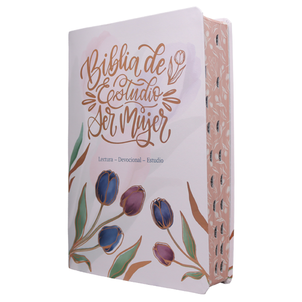 Biblia de Estudio Ser Mujer Reina Valera 1960 Grande Letra Grande Imitación Piel Tulipanes [RVR086cLGEETI-BEM] 
