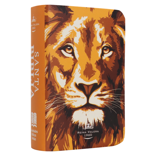 Biblia Reina Valera 1960 Bolsillo Letra Chica Tapa Semiflexible León Dorado [RVR.11cPJR] 