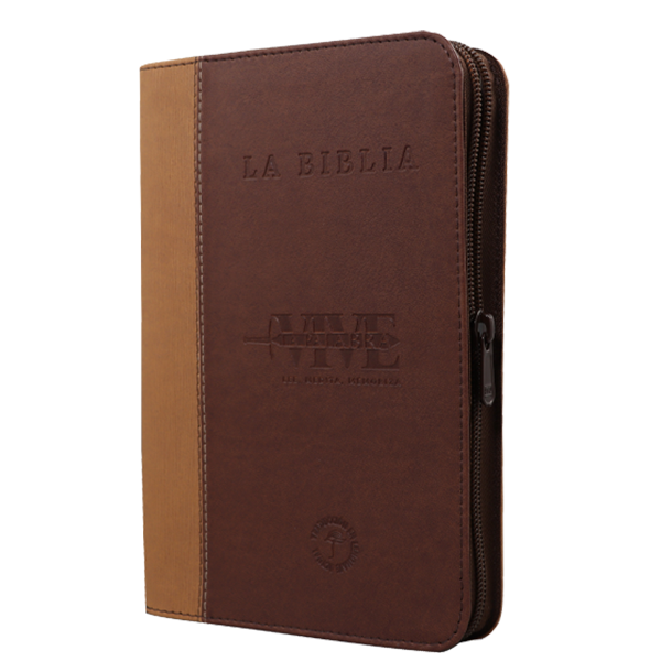 Biblia Vive la Palabra Traducción Lenguaje Actual Mediana Letra Grande Imitación Piel Marrón/Café [TLA.66LGZT] 