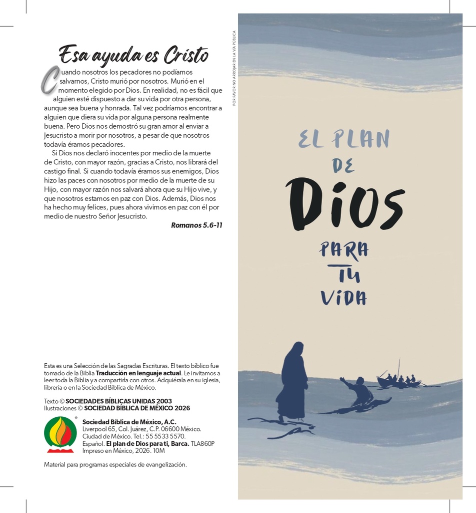 Paquete de Folletos Plan de Dios Traducción al Lenguaje Actual - Barca (100 Piezas) 