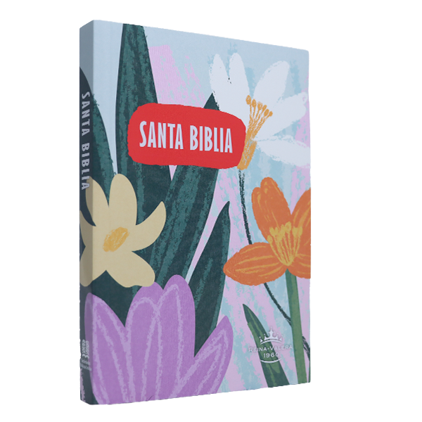 Biblia Reina Valera 1960 Chica Letra Chica Rústica Flores Colores RVR040e DF 