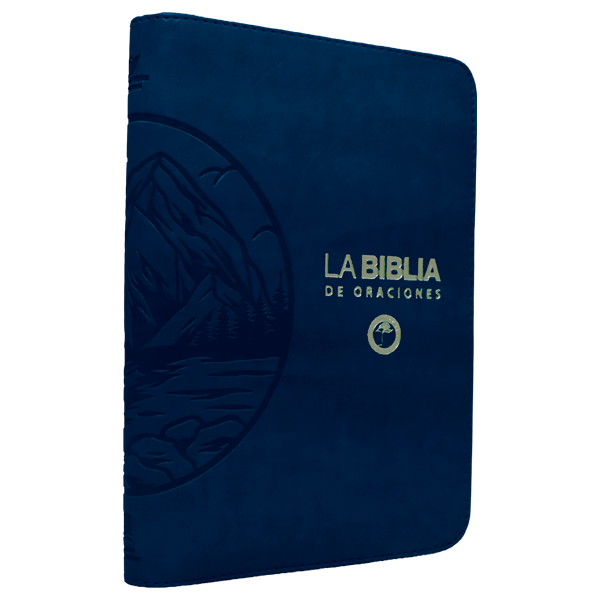 Biblia Oraciones Traducción Lenguaje Actual Mediana Letra Grande Imitación Piel Azul Cierre PJR [TLA066ZLGPJR]  