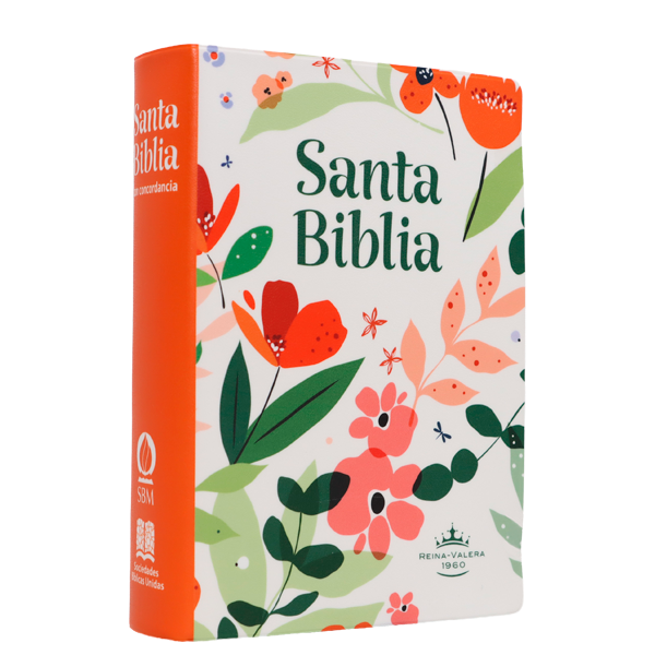Biblia Reina Valera 1960 Chica Letra Grande 11 pts Vinil RVR042cPJR Flora 
