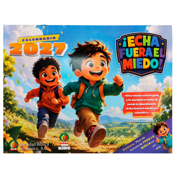 Calendario Infantil 2027 ¡Echa Fuera el Miedo!