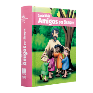 [9781598777178] Biblia Amigos por Siempre Reina Valera 1960 Tamaño Bolsillo Letra Mediana Tapa Dura Rosa Infantil [RVR023cP]