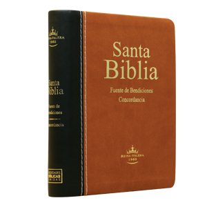 [7898521818258] Biblia Fuente de Bendiciones Reina Valera 1960 Chica Letra Mediana Imitación Piel Marrón/Negro [RVR045cFB]