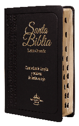 [7899938406946] Biblia Reina Valera 1960 Mediana Letra Grande Imitación Piel Negro [RVR055CLGPJRTI]