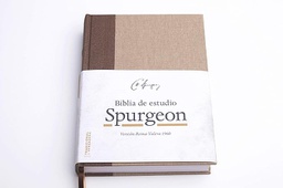 [9781535915175] Biblia de Estudio Spurgeon Reina Valera 1960 Tela Marrón Claro Nuevo
