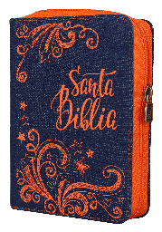 [9788941297178] Biblia Reina Valera 1960 Tamaño Bolsillo Letra Mediana Imitación Piel Azul Naranja [RVR024cJZCN]