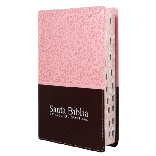 [7899938412626] Biblia Reina Valera 1960 Mediana Letra Gigante Imitación Piel Rosa/Marrón [RVR066cLGiPJRZTI]