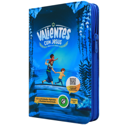 [9789587457216] Biblia Infantil Reina Valera Contemporánea Mediana Letra Grande Vinil Azul QR Realidad Aumentada [RVC062PJRPZLG]