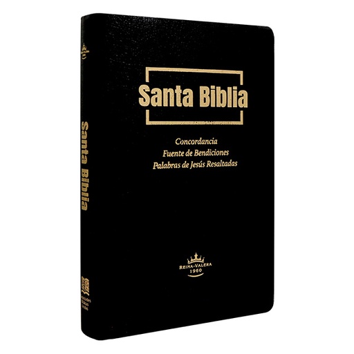 [7899938420492] Biblia Fuente de Bendiciones Reina Valera 1960 Mediana Letra Mediana Imitación Piel Negro [RVR.65uecFBPJR]