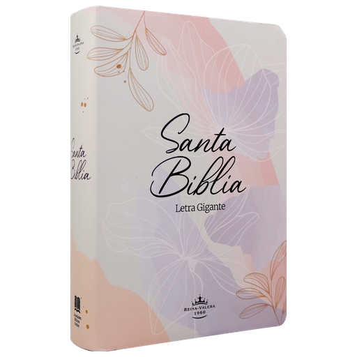 [7899938423011] Biblia Reina Valera 1960 Mediana Letra Gigante Tapa Semiflexible Flores Pastel [RVR.61ecLGiPJR]