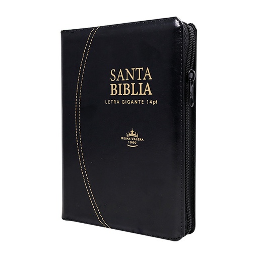 [7899938413388] Biblia Reina Valera 1960 Mediana Letra Gigante Imitación Piel Negro [RVR066cLSGiPJRZTI]