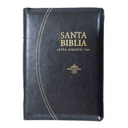 [7899938413388] Biblia Reina Valera 1960 Mediana Letra Gigante Imitación Piel Negro [RVR066cLSGiPJRZTI]