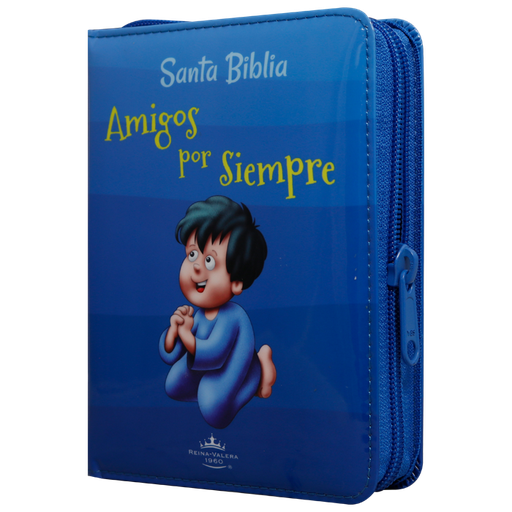 [9781598779998] Biblia Amigos por Siempre Reina Valera 1960 Bolsillo Letra Mediana Vinil Acolchada Azul Infantil [RVR022cPZ]
