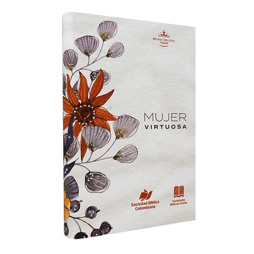 [9789587457728] Biblia Reina Valera 1960 Mediana Letra Mediana Tapa Flexible Blanco Flores [RVR068eLRPJR]