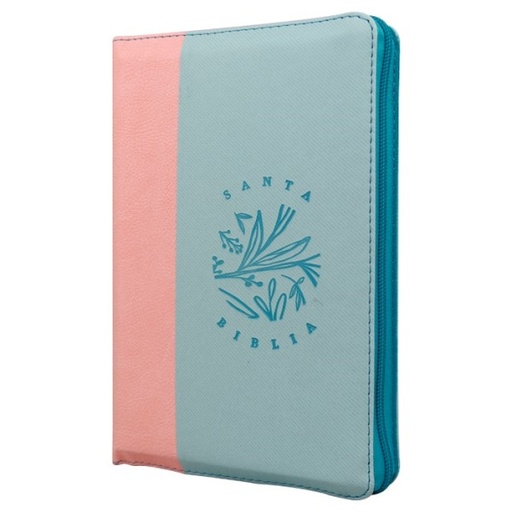 [9789587458886] Biblia Reina Valera 1960 Mediana Letra Grande Imitación piel Verde/Rosa Código QR [RVR066ZLGPJR]