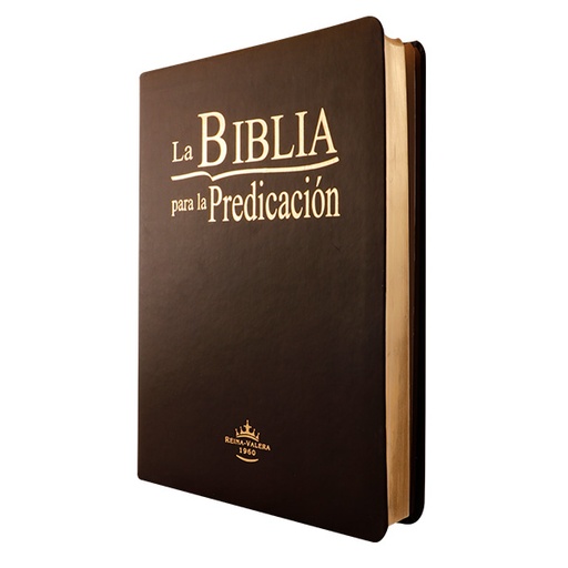 [9781598774450] Biblia de Estudio para la Predicación Reina Valera 1960 Grande Letra Grande Imitación Piel Café [RVR085LG]