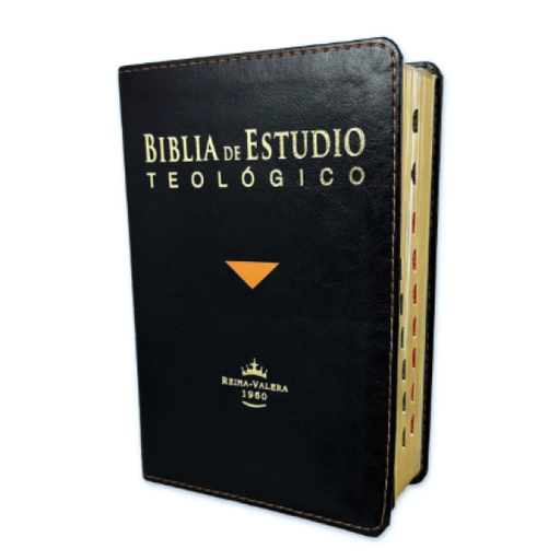 [7899938420454] Biblia de Estudio Teológico Reina Valera 1960 Mediana Letra Mediana Imitación piel Negro [RVR066cEETI-BET]