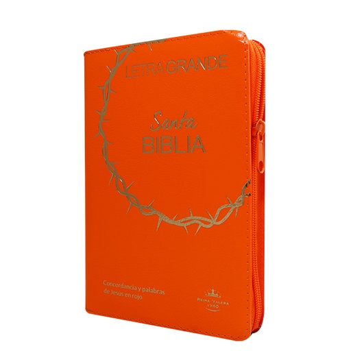 [7899938426272] Biblia Reina Valera 1960 Mediana Letra Grande Covertex Naranja [RVR.65cLGPJRTIZ-GPR]