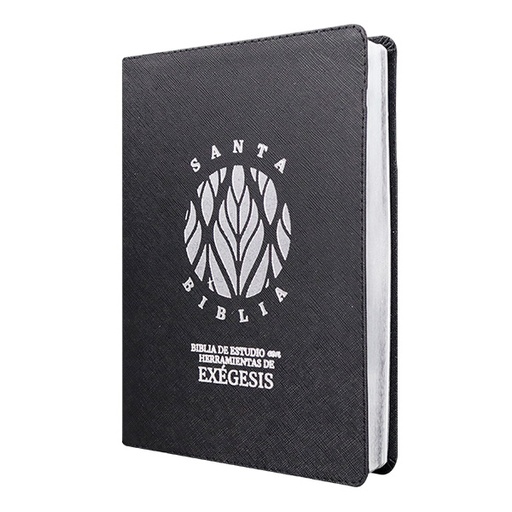 [9789587459845] Biblia de Estudio Exégesis Reina Valera 1995 Grande Letra Mediana Imitación Piel Negro/Sello Plata [RVR95086cEELM] 