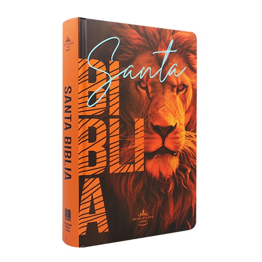 [7899938428153] Biblia Reina Valera 1960 Mediana Letra Grande Tapa Dura León Naranja [RVR063cLGPJR]  