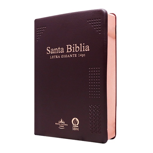 [7899938430965] Biblia Reina Valera 1960 Mediana Letra Gigante 14 pts Vinil Vino RVR062cLGiPJR