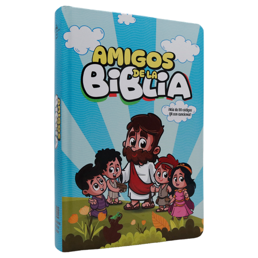 [7899938430033] Biblia Infantil Amigos de la Biblia Reina Valera 1960 Mediana Letra Grande MAYUSCULA Tapa Dura Azul [RVR063cLGPJR-MAY] 