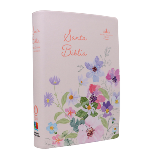 [9788941264651] Biblia Reina Valera 1960 Mediana Letra Gigante 14 pts Vinil RVR062cLGiPJR Flower 