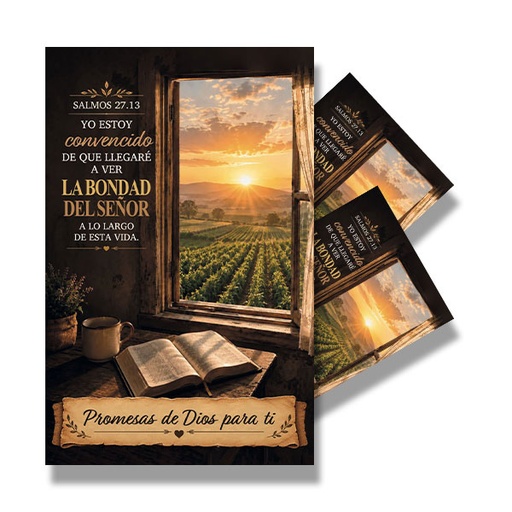 [7509687117336] Paquete de Porción Bíblica Promesas de Dios p/Ti (10 piezas) Su Bondad  